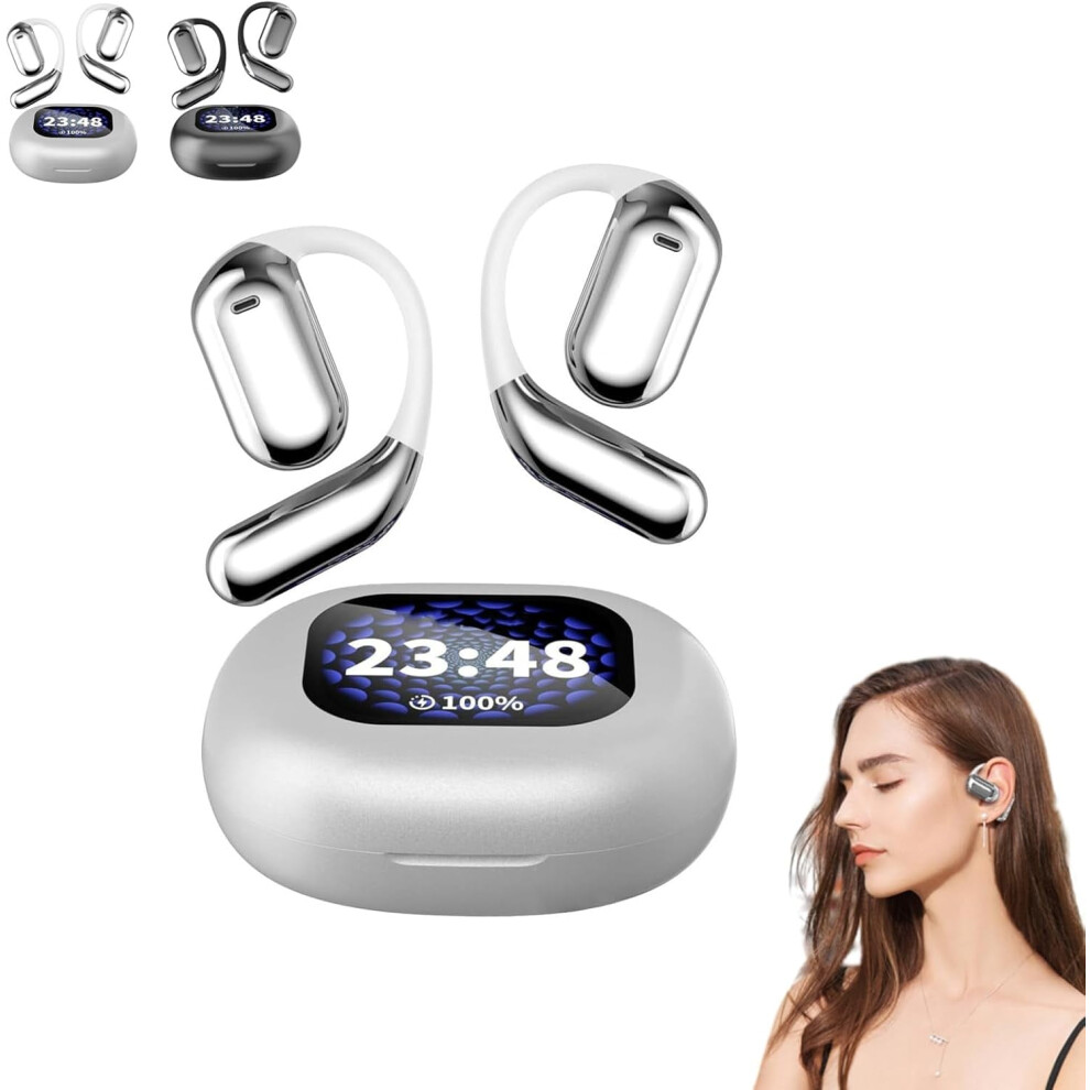 Open-Ear Bluetooth Earbuds, 5.4, Ipx5, Touch Control White/Black 9058772240033