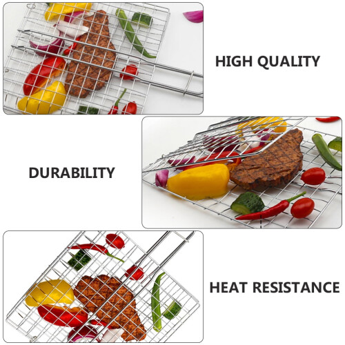 Grille de barbecue en acier inoxydable 43 x 23 cm 2