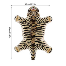 Tapis léopard 60 x 40 cm en microfibre imitation animaux, tapis de bain antidérapant style vintage pour douche, baignoire, salon, cuisine