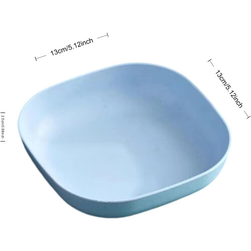 Set of 10 Square Stackable Dinner Plates Premium Durable and Tableware for Home Kitchen Use 2