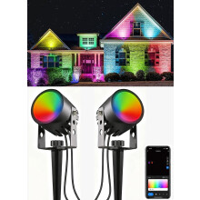 Intelligens RGBW kültéri reflektorok, 2 db-os csomag, 12 V-os alacsony feszültség, IP65