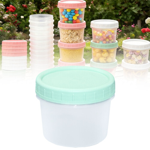 Stapelbare voedselbewaarcontainers van 193 ml met draaideksels