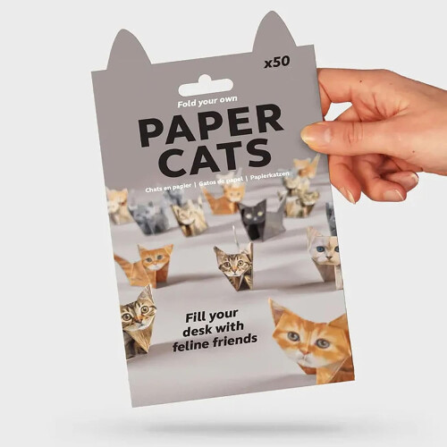 Κιτ διακόσμησης με ζώα από χαρτί Origami, 50 φύλλα, με γάτες και σχέδια