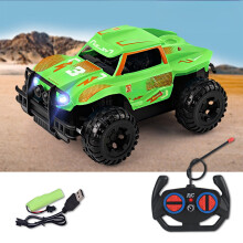 4-weg RC-terreinwagen met LED-verlichting, oplaadbare batterij en schokbestendig ontwerp – Geschikt voor kinderen van 3-6 jaar