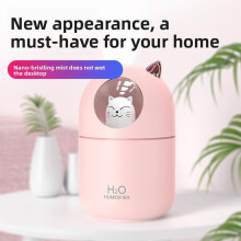 Mini Humidifier with Quiet Operation, 3-Speed Fog & LED