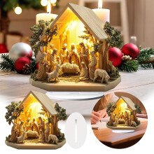 Décor de table élégant en acrylique 2D représentant un nouveau-né, idéal pour la maison, l'église ou les fêtes. Décoration plate et
