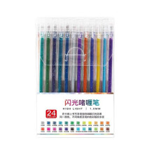 Glitter Gel Pen Set – 24 Colors, Neon & Multi-Color, for Adult Coloring, Drawing, Doodling