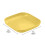 7 Inch Plastic Plates Reusable Square Lightweight Dinner Plates Home Stackable Yellow Plates 3