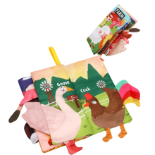 Fühlbuch „Tiergeschichten“ für Babys (0–18 Monate), knisterndes Sinnesspielzeug aus Stoff, reißfest und kaubar – passend zum