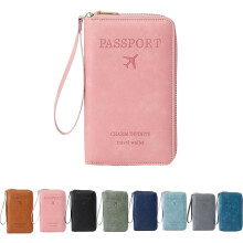 Multifunctional Rfid Passport Wallet, Rfid-Blocking Passport Wallet — Secure, Stylish (C)