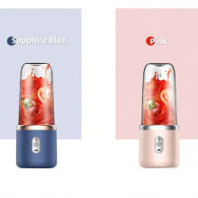 Mini extracteur de jus rechargeable ABS bleu à 6 lames