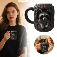 Mug avec anse, motif animal unique, idéal pour les boissons chaudes et froides, parfait pour les amateurs de café.