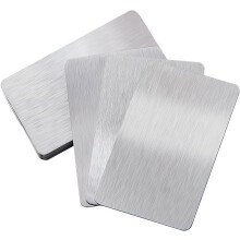 10Pcs 1mm Ultra-Thick Stainless Steel Business Card Blanks (3.4x2.1"), Engraving/Office/DIY/VIP Compatible