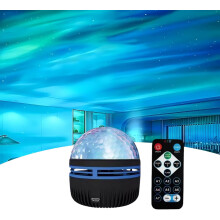 2-in-1 Northern Lights & Waves Projector with 14 Light Effects – LED Color-Changing Aurora Light for Bedroom, Party, Home Decoration (1pc)