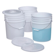 Livsmedelsgodkänd hink av Consolidated Plastics, 5 gallon, naturlig