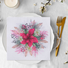 Julpappersservetter med julstjärnemotiv, 20-pack