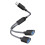 Adaptador divisor USB-C a USB-A: 2 puertos para carga y datos. 1