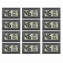 Hygromètre-thermomètre numérique, lot de 12