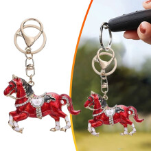 Decorazioni da parete, portachiavi a forma di cavallo con l'anno 2026, portachiavi scintillante per il Festival di Primavera.