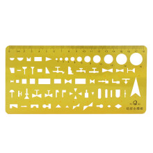Geometric Drawing Template Drafting Stencil Measuring Tool Plastic Ruler for Architecture Office Study Design Building