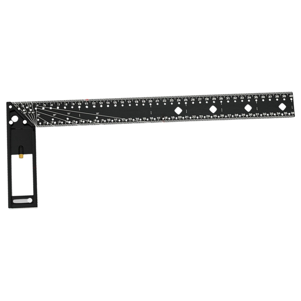 Woodworking Square Ruler, 30Cm Multi-Angle Measuring L-Square With Marking Holes, Anti-Drop Right Angle Ruler Â Compatible With Woodworking & 9083649205945