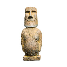 Statue Moai de l'île de Pâques, figurine miniature en pierre, serre-livres original, décoration de bureau, presse-papier et objet de conversation