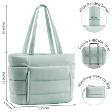 Sac fourre-tout matelassé léger pour femme – Sac fourre-tout matelassé pour ordinateur portable