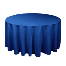 Nappe ronde épaisse en tissu uni, couleur unie, pour fêtes