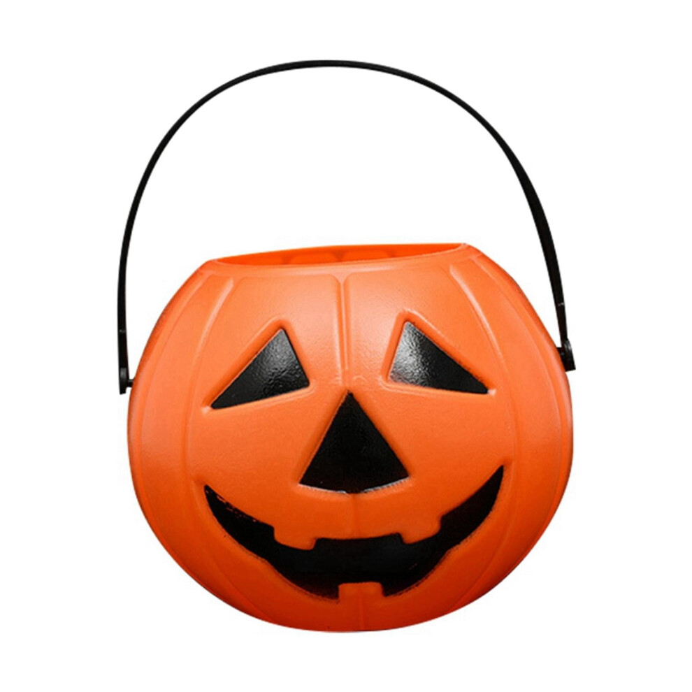 Halloween Pumpkin Candy Bucket Plastic 1 Pack 9181073769801