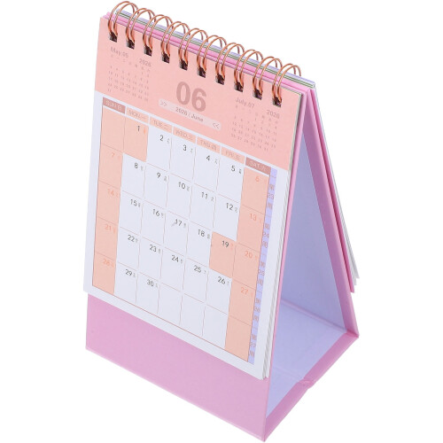 Daglig flipkalender2026Rosa papper för heminredning och kontorsplanering1 set