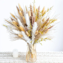 Decor Bouquet - Pampas Grass and Reed Grass Decor kit Mix Dried Flower Arrangement Home Table Rustic Farmhouse Bedroom Decor