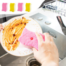 Set of 4 Double Sided Absorbent Kitchen Cleaning Sponge Scrubber | Thickened Dense Sponge for Blinds, Vents & Baseboards