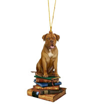 Dog Memorial Ornament – Wooden Christmas Decoration, Compatible with Yard/Car/Windows, Heartwarming Tribute for Pet Lovers