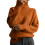 Pull en maille pour femme, manches longues, col rond oversize 1