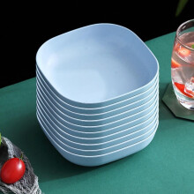 Set of 10 Square Stackable Dinner Plates Premium Durable and Tableware for Home Kitchen Use