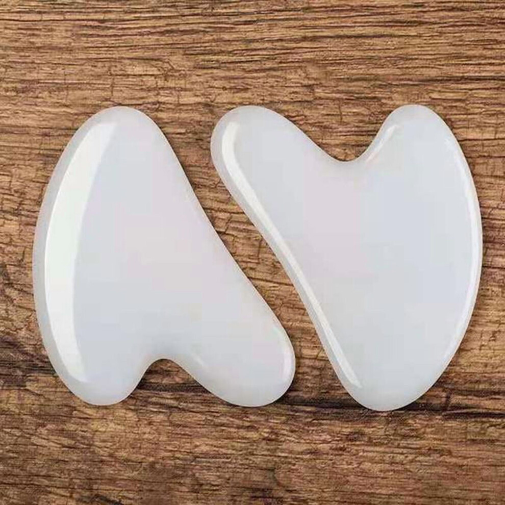 White Jade Heart-Shaped Gua Sha Tool