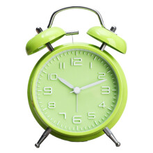 Vintage Analog Alarm Clock 4" Twin Bell, Silent Quartz, Extra Loud, Backlit – Compatible with Bedside Table & Desk