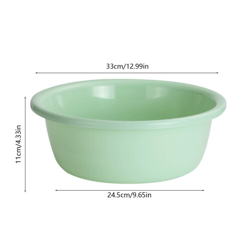 Round Plastic Wash Basin – Portable, Stackable Laundry & Dish Pan for Kitchen, Camping, Cleaning – Compatible with Standard Sinks 2
