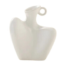 Vase en plastique imitation émaillé, blanc - Pot de fleurs décoratif pour salon, meuble TV et compositions de fleurs séchées