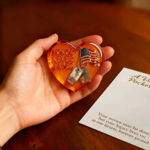 Un câlin de poche pour vétérans - Hommage américain aux vétérans, cadeau en forme de cœur pour témoigner de la reconnaissance et du soutien