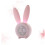Children's Bedside Clock Rabbit Shaped Pink ABS 1Set With Timer Function 7