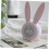 Children's Bedside Clock Rabbit Shaped Pink ABS 1Set With Timer Function 8