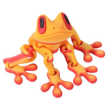 1 Stück 3D-gedruckte Froschfigur, beweglich, nicht magnetisch, niedliche Tierfigur, Tischdekoration