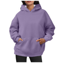Hoodies för kvinnor, överdimensionerade pulloverhoodies, sammetssweatshirts, långärmade med fickor för höst- och vinterkläder, damhoodies, M