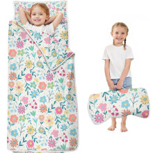 Floral Print Toddler Nap Mat with Sleeping Bag