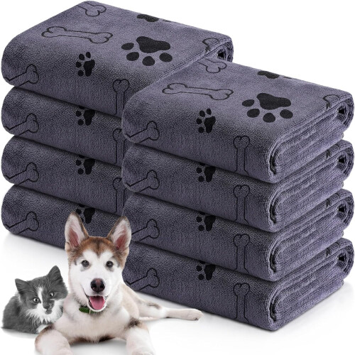 Microfiber Dog Towels Quick-Drying Absorbent 8 Pcs 55x28