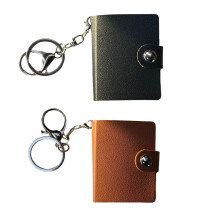 2Pack Leather Photo Album with Keychains for Travel 2Inch Key Photo