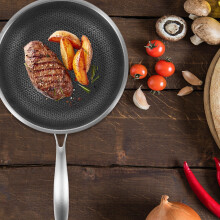 Stainless Steel Honeycomb Wok Pan 48.5 cm