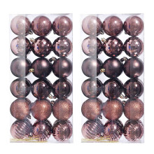 72pcs 4cm Christmas Tree Ball Baubles, Coffee Decor for Home, Party & Various Occasions – Compatible with Standard Tree Hooks
