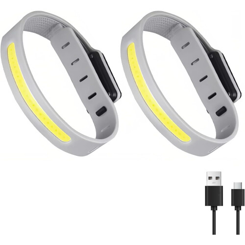 Rechargeable COB Armband with Reflective Bands 1pc